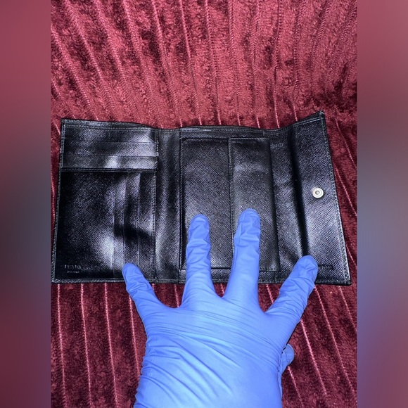 Prada Saffiano Leather Tri-Fold Wallet - Picture 5 of 10